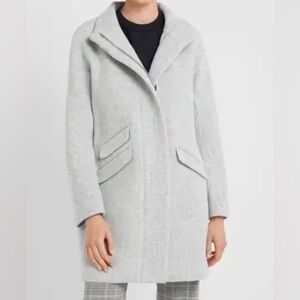 J.Crew Cocoon Coat Italian Stadium-cloth Light Gray 00 NWOT